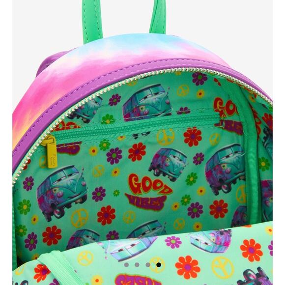 Loungefly Disney Pixar Cars Fillmore Tie-dye Mini Backpack display picture 3